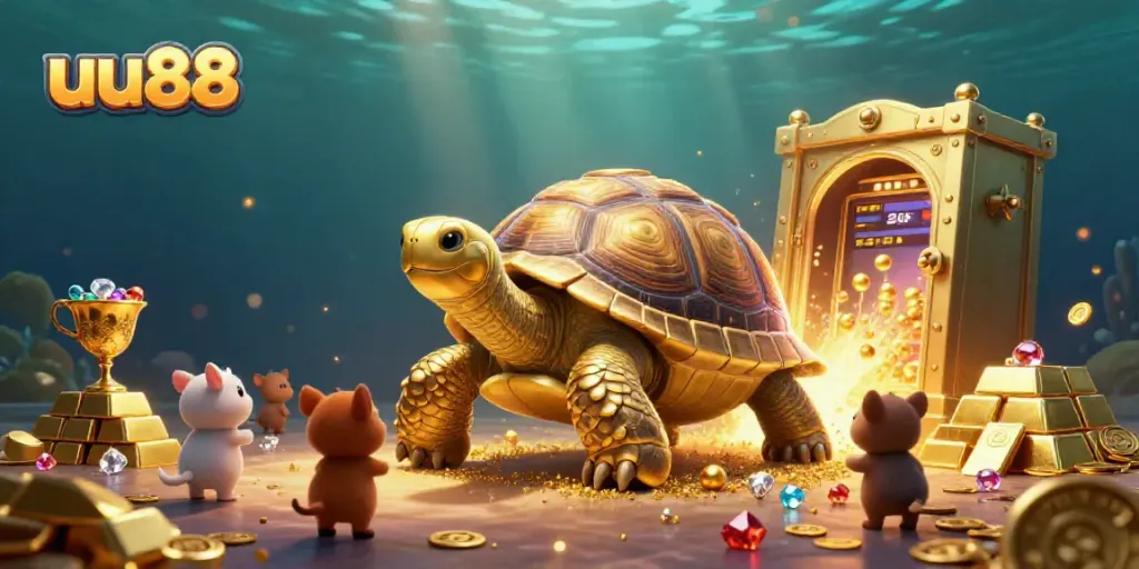 Engage in thrilling play at uu88 with golden tortoise pinball action and treasure galore.