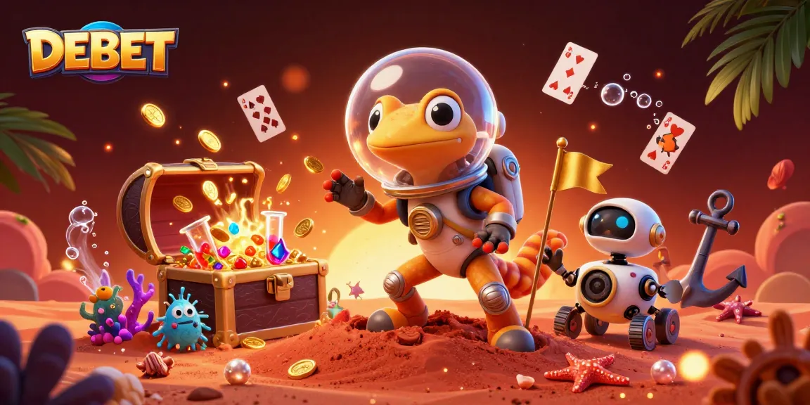 Experience the thrills of DEBET casino gaming with a vibrant Martian adventure.