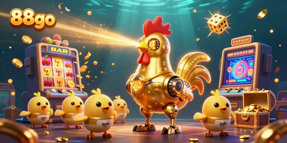 Engage with exciting casino games at 88go, featuring vibrant characters and jackpot symbols in an animated setting.